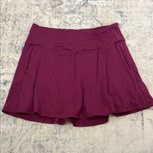 Burgundy Athletic Skort
